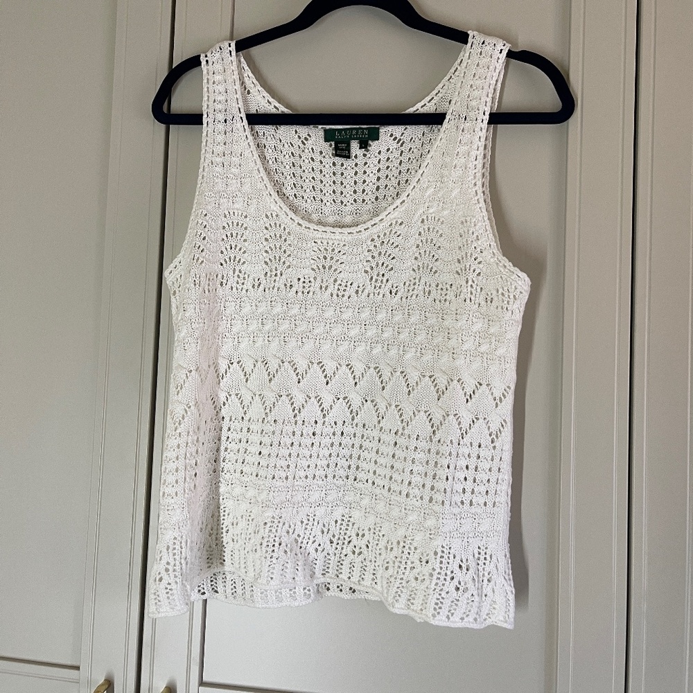 Ralph Lauren Crochet Top Large